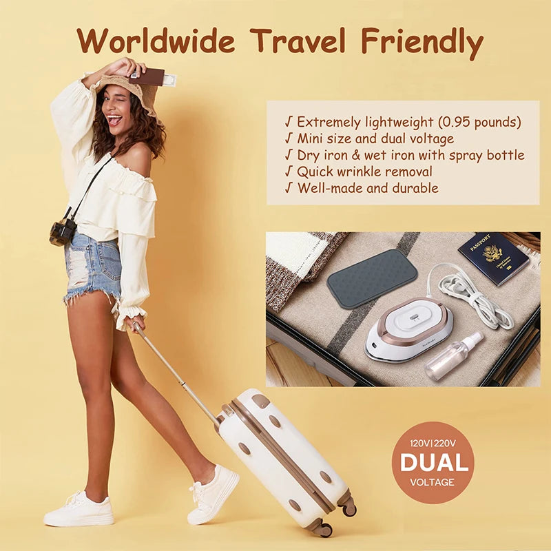 Mini Travel Electric Iron 120V/220V Dual-voltage - Hilkon