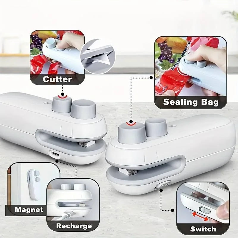 Portable Mini Sealer 2 in 1 Heat Sealer - Hilkon