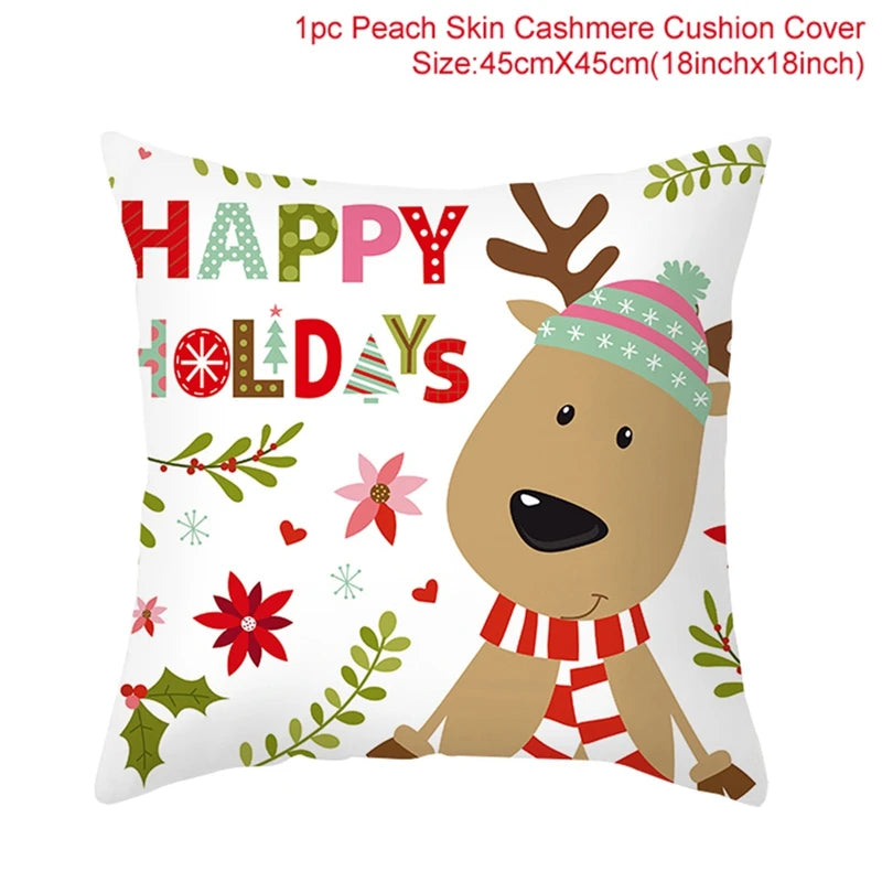 45cm Christmas Pillowcase Cushion Cover Christmas Decorations - Hilkon