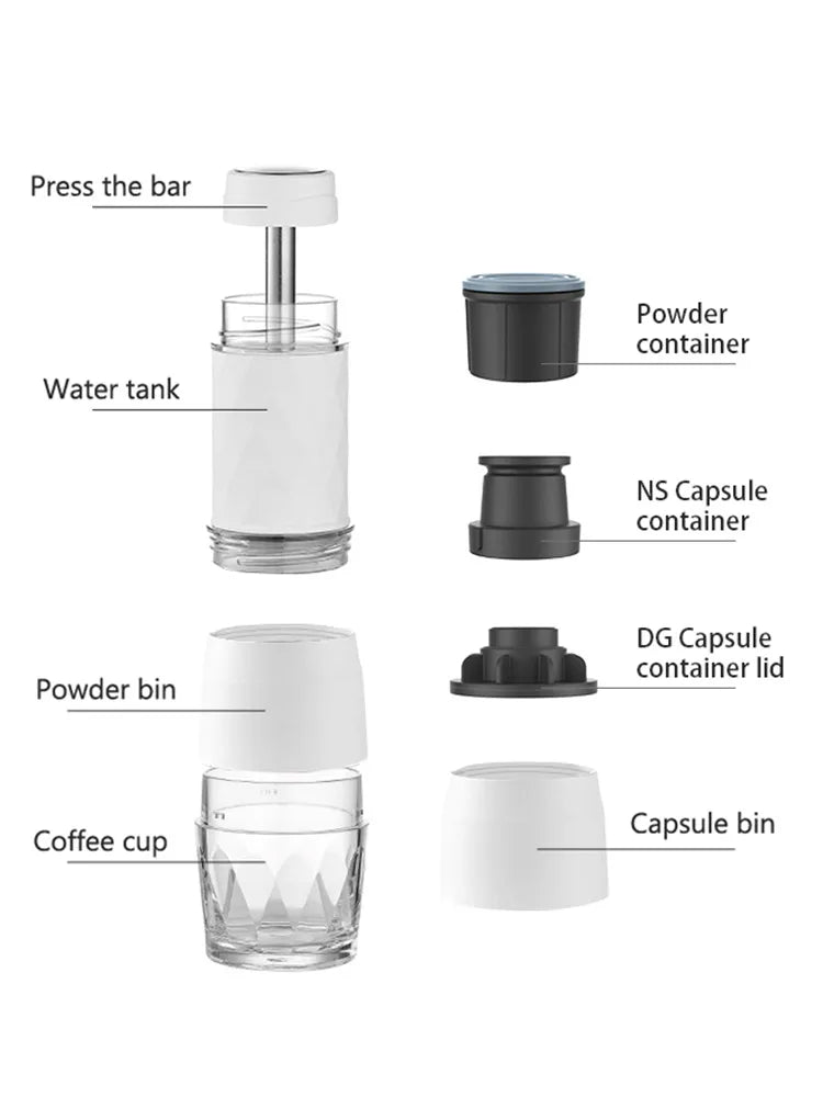 Cafelffe 3 In1 Portable Coffee Machine - Hilkon