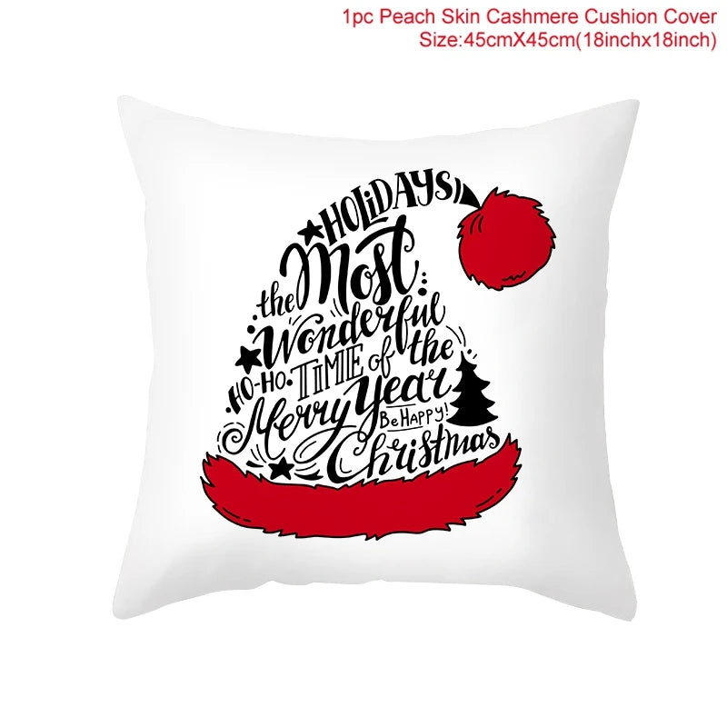 45cm Christmas Pillowcase Cushion Cover Christmas Decorations - Hilkon