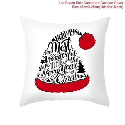 45cm Christmas Pillowcase Cushion Cover Christmas Decorations - Hilkon