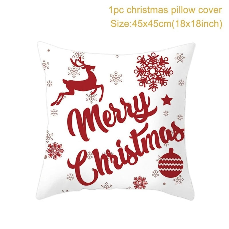 45cm Christmas Pillowcase Cushion Cover Christmas Decorations - Hilkon