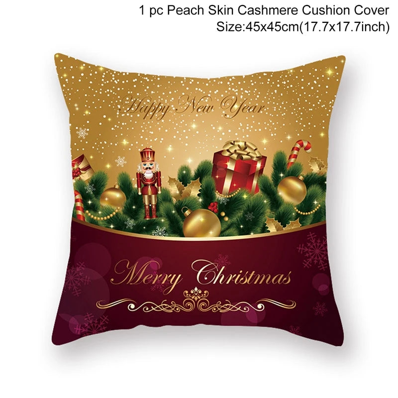 45cm Christmas Pillowcase Cushion Cover Christmas Decorations - Hilkon