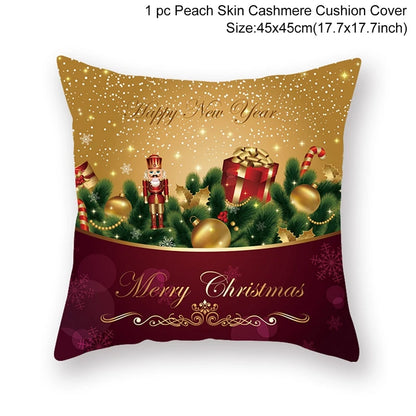 45cm Christmas Pillowcase Cushion Cover Christmas Decorations - Hilkon
