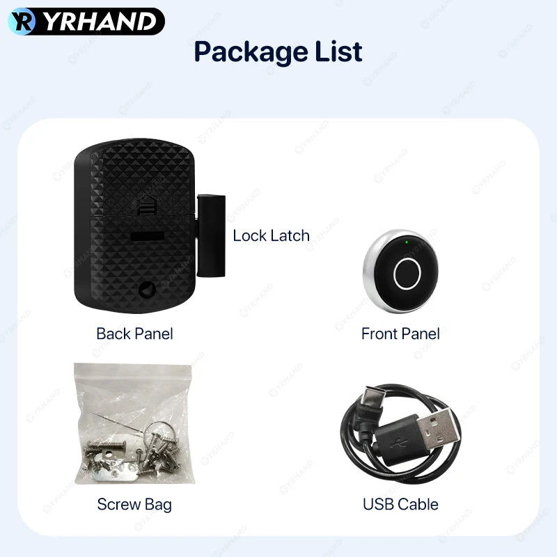 YRHAND Keyless Fingerprint Drawer Cabinet lock - Hilkon