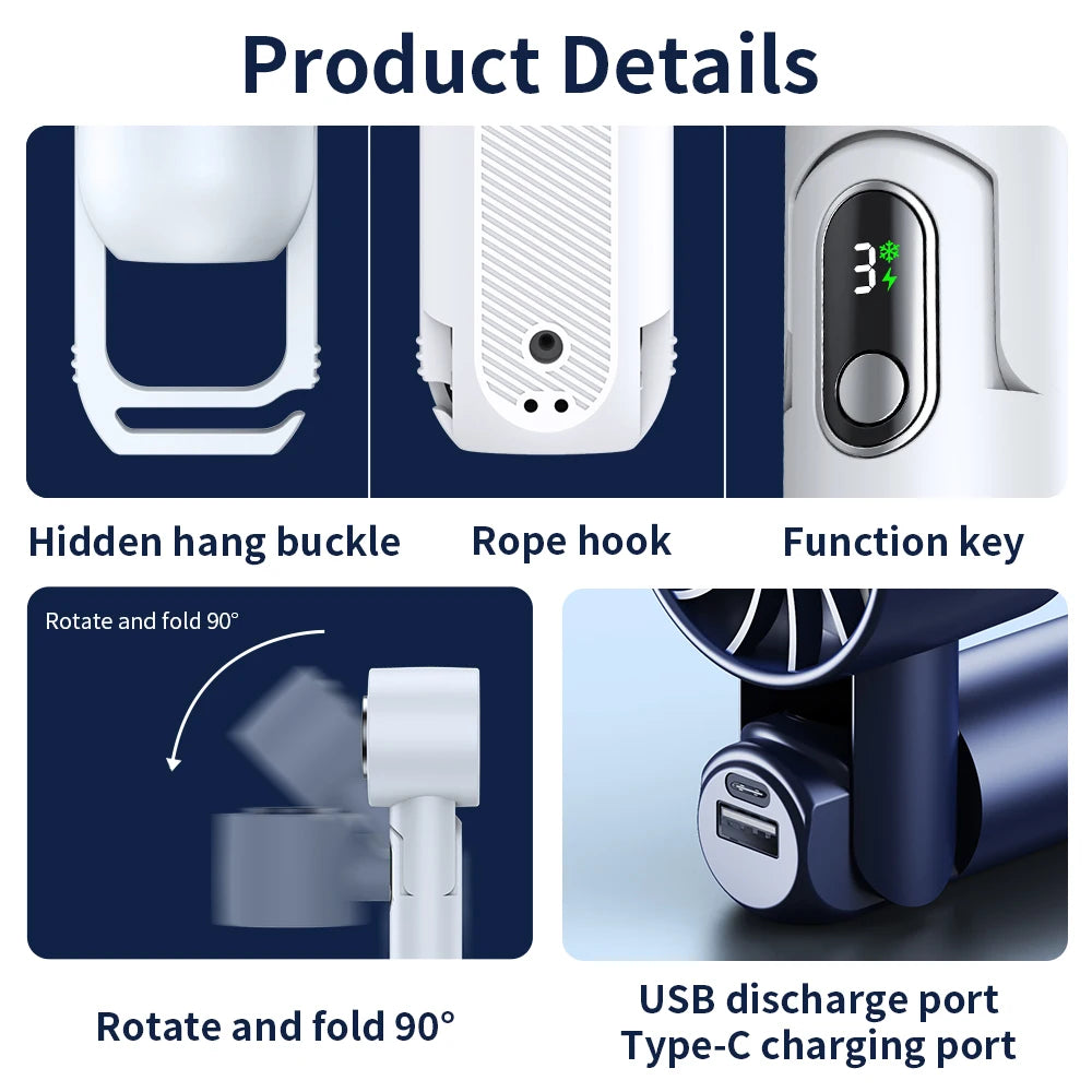 Portable Electric Refrigeration Handheld Fan - Hilkon