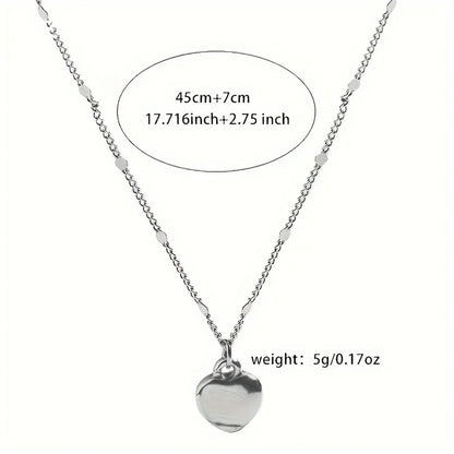 Elegant Love Heart Pendant Necklace | Gold or Silver Color
