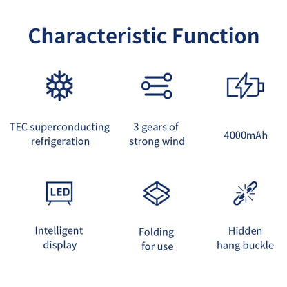 Portable Electric Refrigeration Handheld Fan - Hilkon