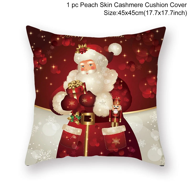 45cm Christmas Pillowcase Cushion Cover Christmas Decorations - Hilkon