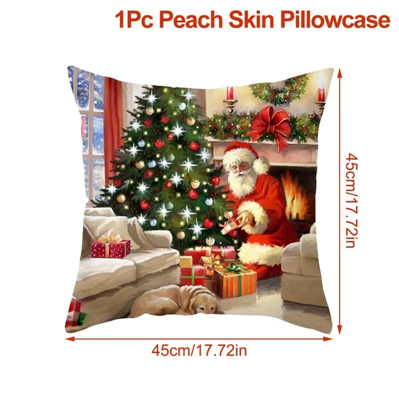 45cm Christmas Pillowcase Cushion Cover Christmas Decorations - Hilkon