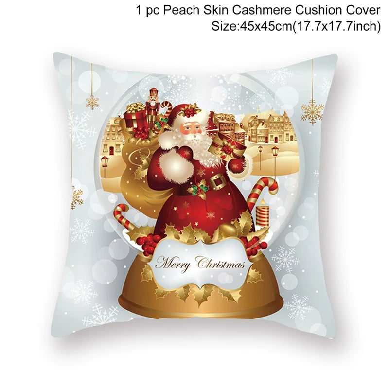 45cm Christmas Pillowcase Cushion Cover Christmas Decorations - Hilkon