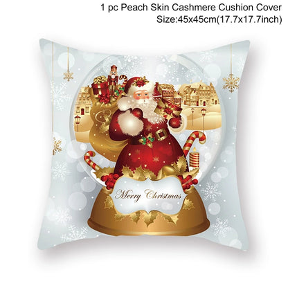 45cm Christmas Pillowcase Cushion Cover Christmas Decorations - Hilkon