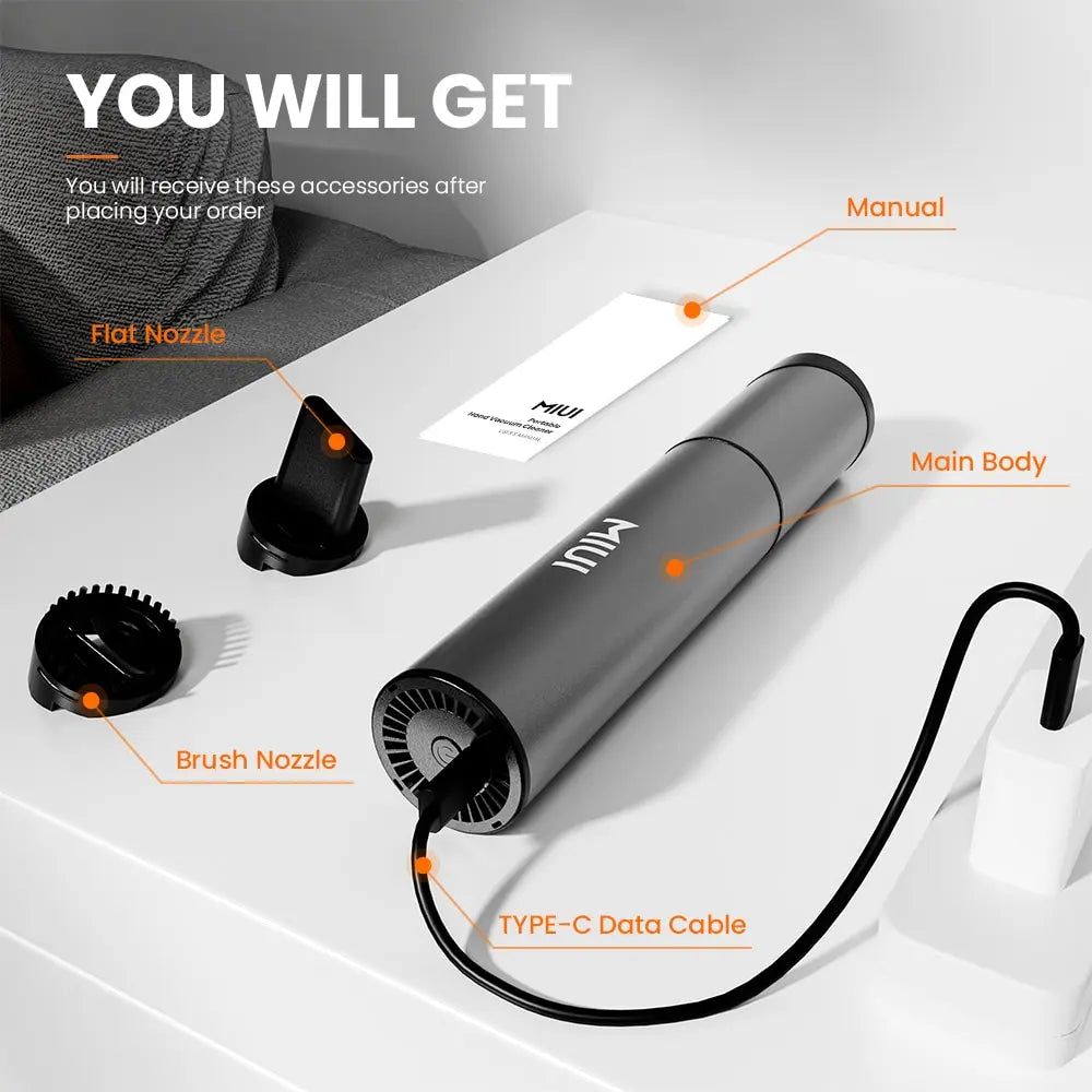 Mini Portable Cordless Handheld Vacuum - Hilkon