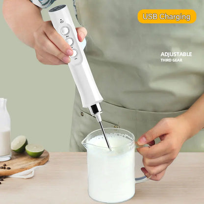 3 In 1 Portable Rechargeable Milk Frother - Hilkon