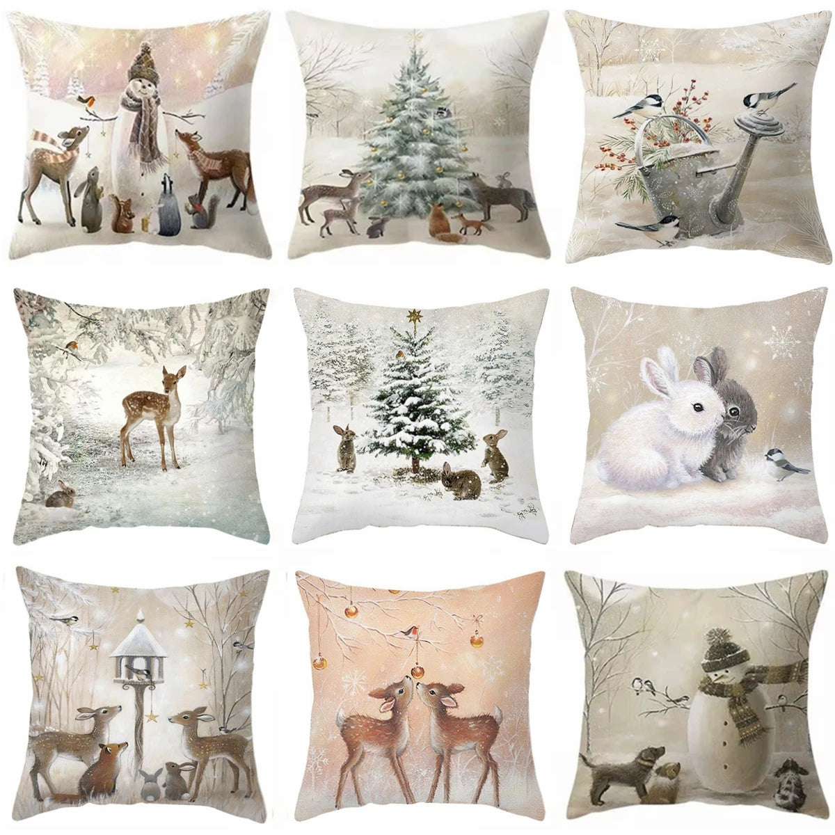 45cm Christmas Pillowcase Cushion Cover Christmas Decorations - Hilkon