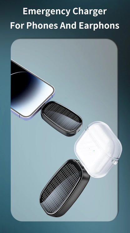 1200mAh Mini Power Bank Solar Keychain - Hilkon