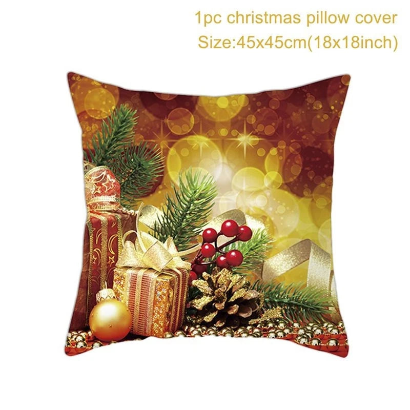 45cm Christmas Pillowcase Cushion Cover Christmas Decorations - Hilkon