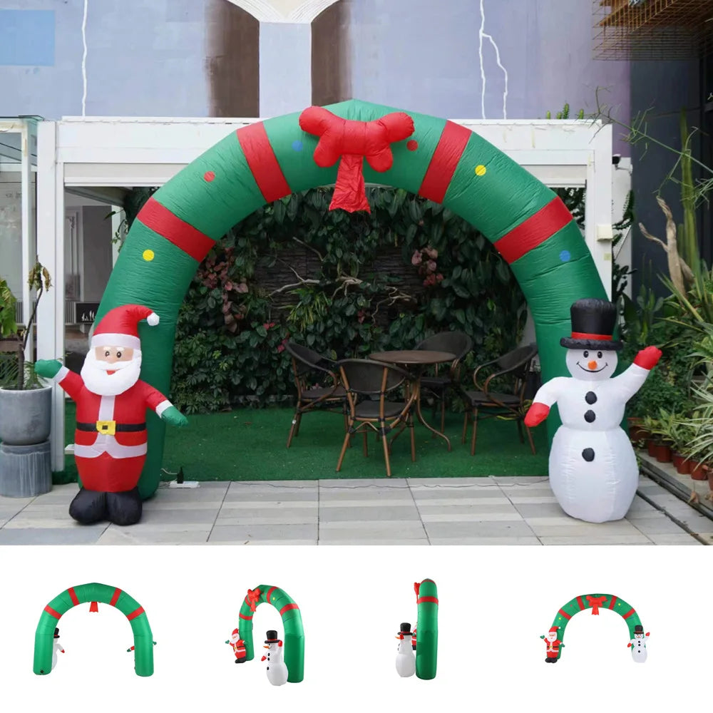 3.1M Christmas Inflatable Arch with Built-in Led - Hilkon
