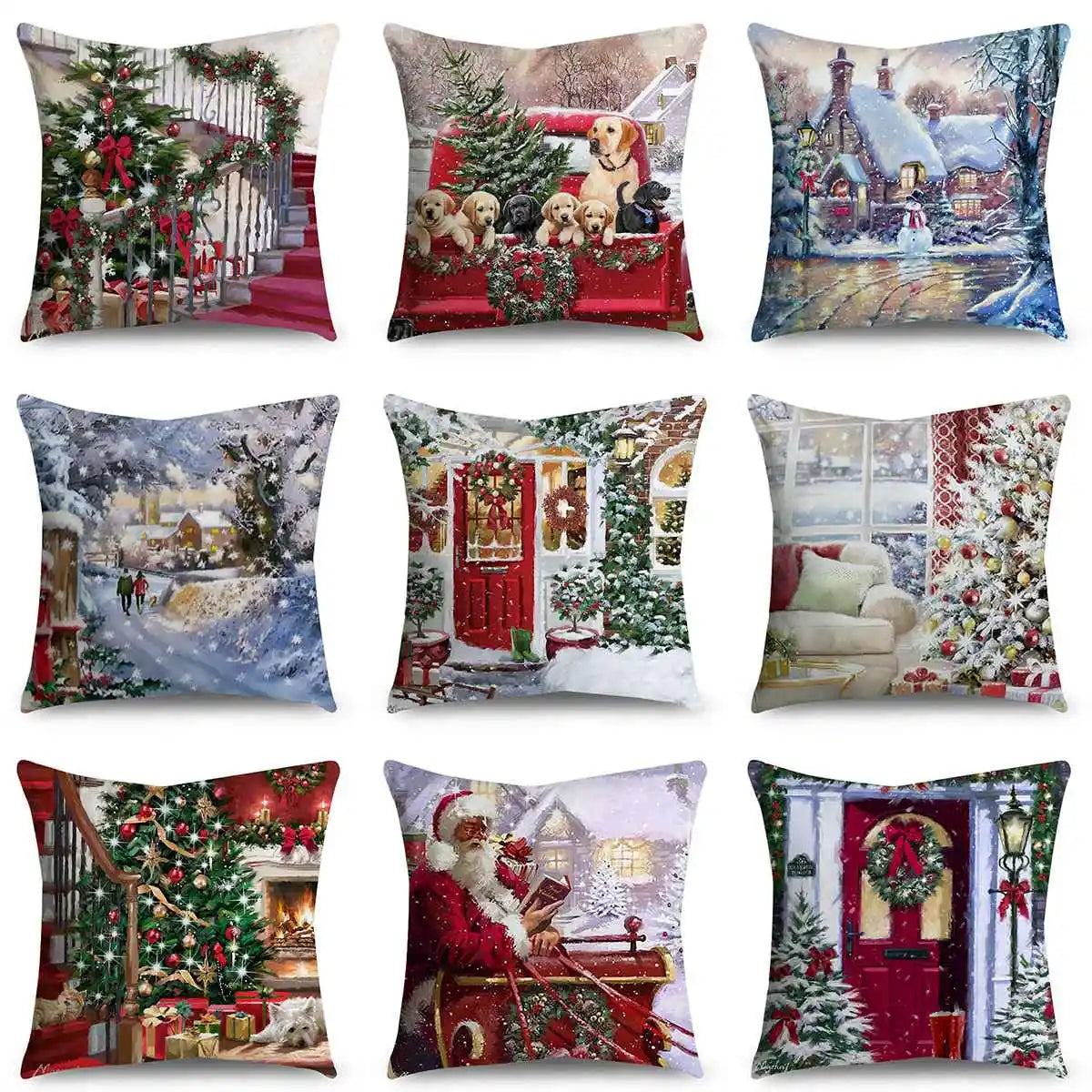 45cm Christmas Pillowcase Cushion Cover Christmas Decorations - Hilkon