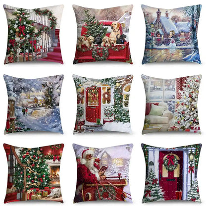 45cm Christmas Pillowcase Cushion Cover Christmas Decorations - Hilkon