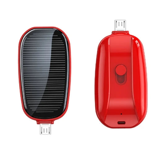 1200mAh Mini Power Bank Solar Keychain - Hilkon