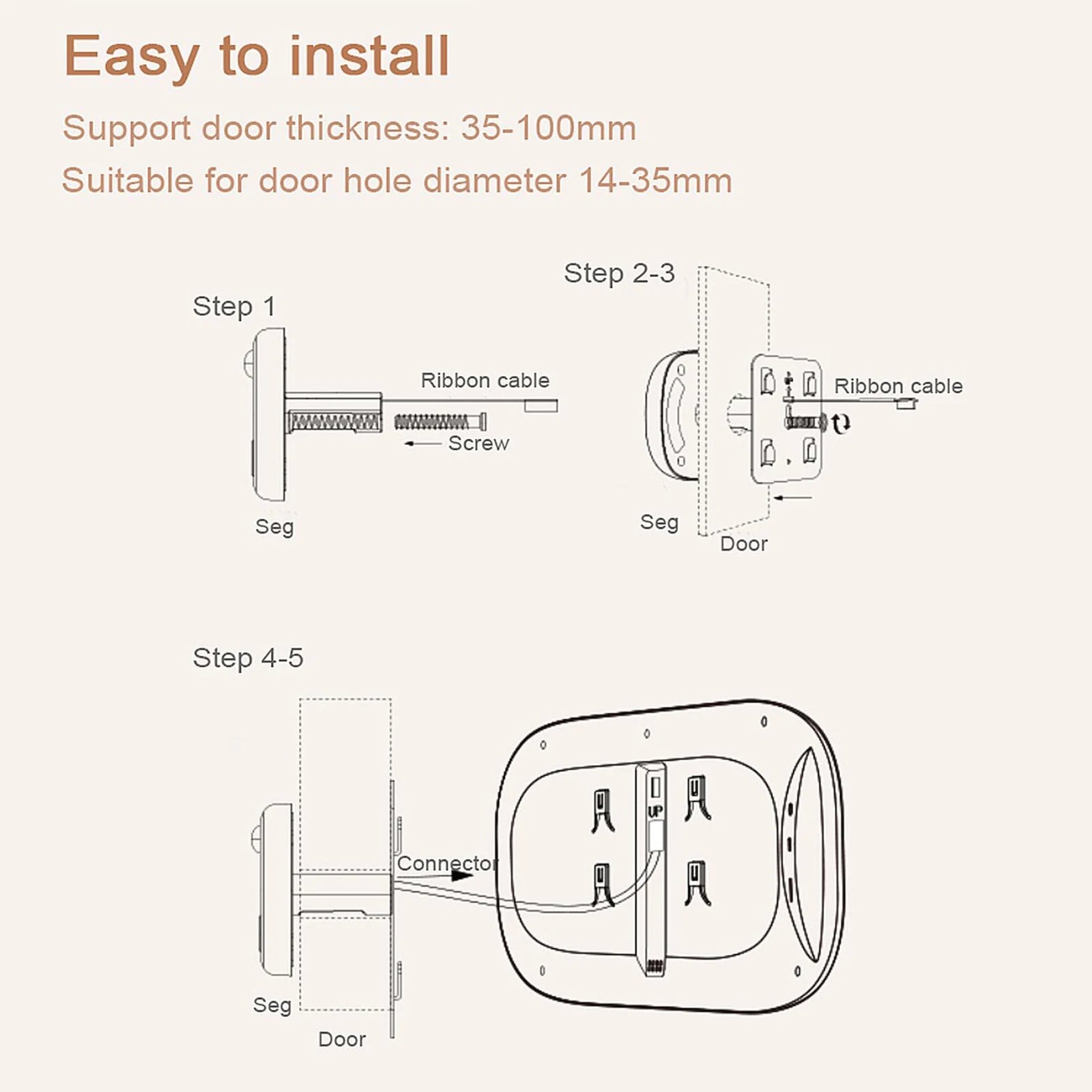 Peephole Door Camera Doorbell - Hilkon