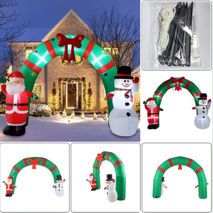 3.1M Christmas Inflatable Arch with Built-in Led - Hilkon