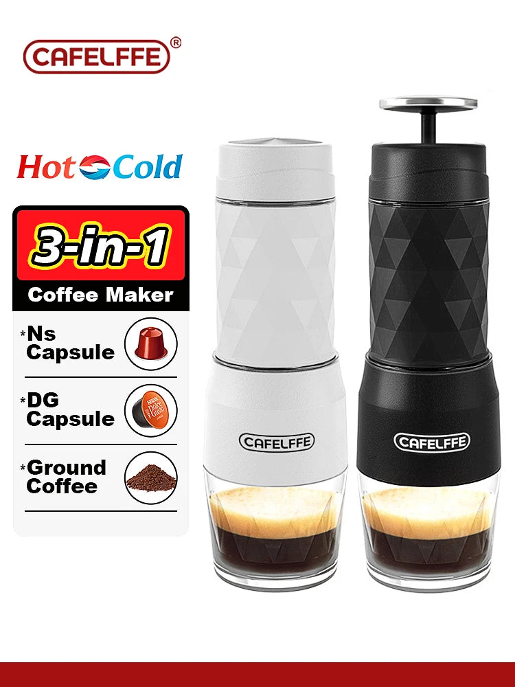 Cafelffe 3 In1 Portable Coffee Machine - Hilkon