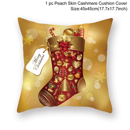 45cm Christmas Pillowcase Cushion Cover Christmas Decorations - Hilkon