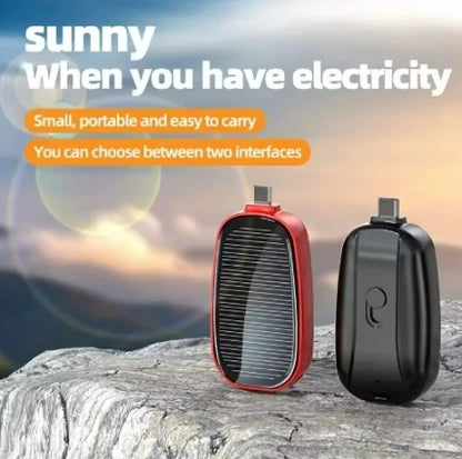 1200mAh Mini Power Bank Solar Keychain - Hilkon