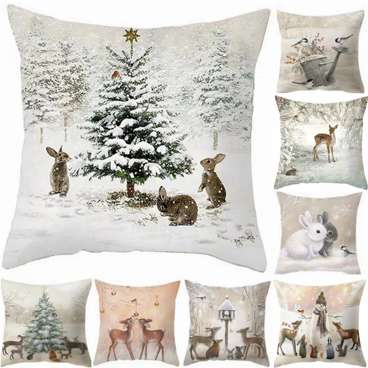 45cm Christmas Pillowcase Cushion Cover Christmas Decorations - Hilkon