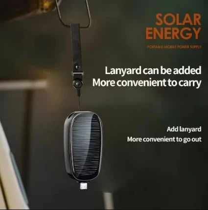1200mAh Mini Power Bank Solar Keychain - Hilkon