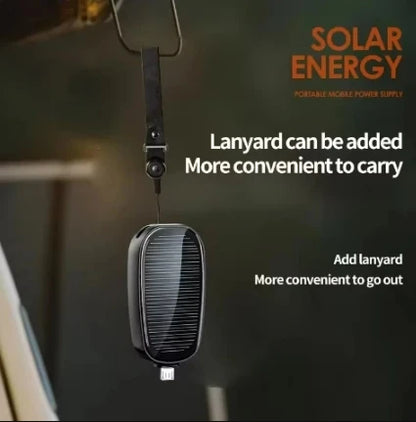 1200mAh Mini Power Bank Solar Keychain - Hilkon