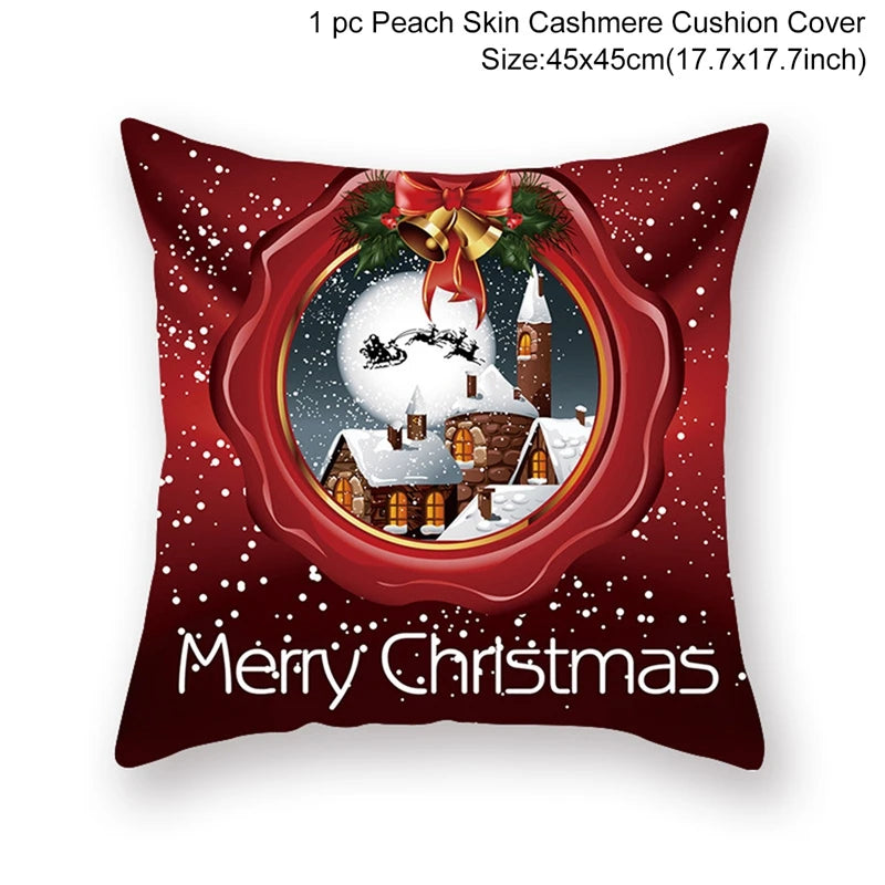 45cm Christmas Pillowcase Cushion Cover Christmas Decorations - Hilkon