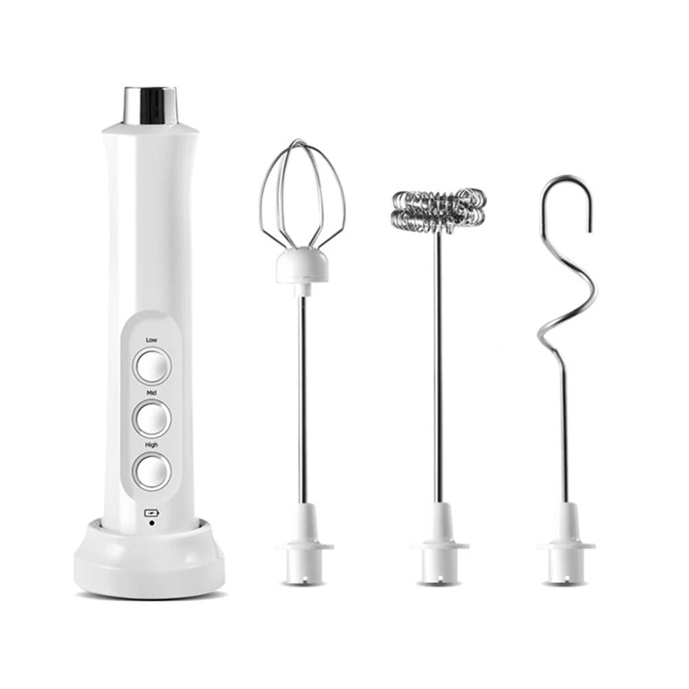 3 In 1 Portable Rechargeable Milk Frother - Hilkon